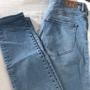 Medium wash high waist jeggings